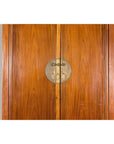 Late Qing Dynasty Elm Armoire with Storage Drawers and Hidden Lower Compartment