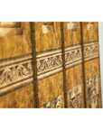 Neoclassical Style Folding Screen Room Divider with Architectural Motifs