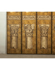 Neoclassical Style Folding Screen Room Divider with Architectural Motifs