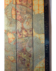Mid-Century Coromandel Screen with Gold Cranes and Lacquered Floral Back