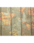 Mid-Century Coromandel Screen with Gold Cranes and Lacquered Floral Back