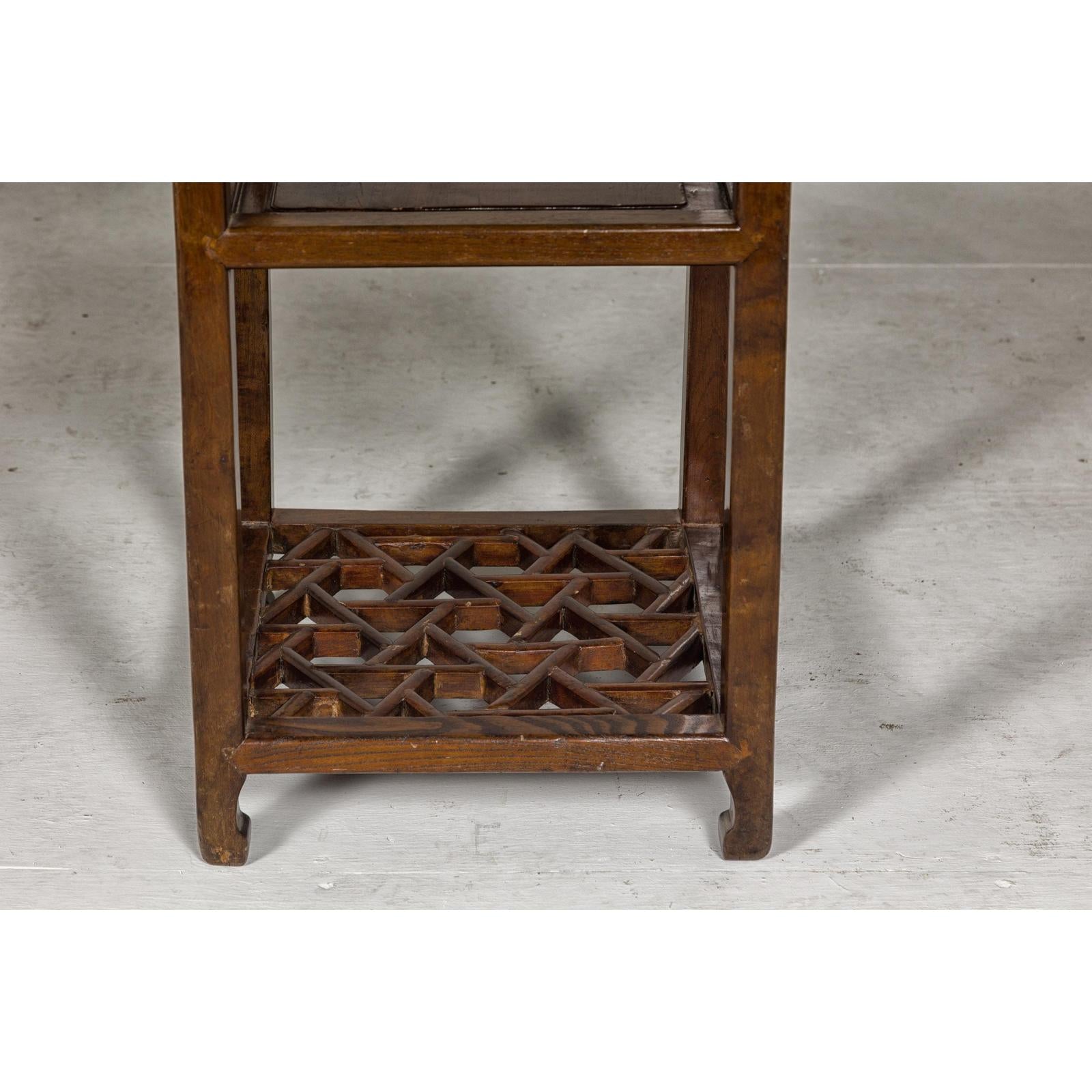 Three-Tiered Accent Table with Horse Hoof Feet