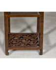 Three-Tiered Accent Table with Horse Hoof Feet