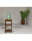 Three-Tiered Accent Table with Horse Hoof Feet