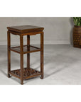 Three-Tiered Accent Table with Horse Hoof Feet