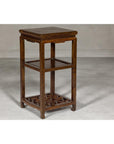 Three-Tiered Accent Table with Horse Hoof Feet
