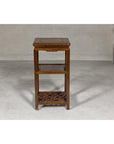 Three-Tiered Accent Table with Horse Hoof Feet