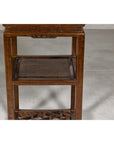 Three-Tiered Accent Table with Horse Hoof Feet