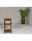 Three-Tiered Accent Table with Horse Hoof Feet