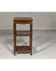 Three-Tiered Accent Table with Horse Hoof Feet