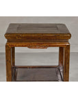 Three-Tiered Accent Table with Horse Hoof Feet