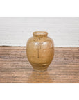 Taishō Period Sand Glaze Vase with Dripping Finish, circa 1900