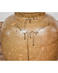 Taishō Period Sand Glaze Vase with Dripping Finish, circa 1900