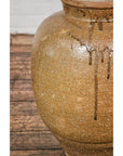 Taishō Period Sand Glaze Vase with Dripping Finish, circa 1900