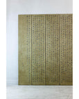 Vintage Six-Panel Calligraphy Screen Divider with Hand-Painted Inscriptions