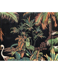 Vintage Four-Panel Screen with Curved Design and Raised Bird Decor