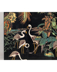 Vintage Four-Panel Screen with Curved Design and Raised Bird Decor