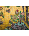 Vintage Mid Century Chinese Six-Panel Gold and Black Screen, SKU , image 8