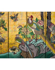 Vintage Mid Century Chinese Six-Panel Gold and Black Screen, SKU , image 12