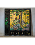 Vintage Mid Century Chinese Six-Panel Gold and Black Screen, SKU , image 13