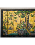 Vintage Mid Century Chinese Six-Panel Gold and Black Screen, SKU , image 4