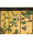 Vintage Mid Century Chinese Six-Panel Gold and Black Screen, SKU , image 6