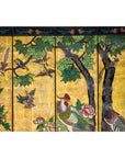Vintage Mid Century Chinese Six-Panel Gold and Black Screen, SKU , image 7