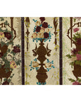 Vintage Chinoiserie Hand-Painted Floral Four-Panel Folding Screen Divider