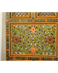 Mid-Century Fretwork Screen with Hand-Painted Details and Bold Colors