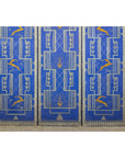 Art Deco Revival Folding Screen with Gilded Gazelles on Cobalt Blue Panels