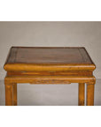 Three-Tier Accent Table with Geometric Shelf