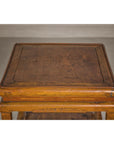 Three-Tier Accent Table with Geometric Shelf