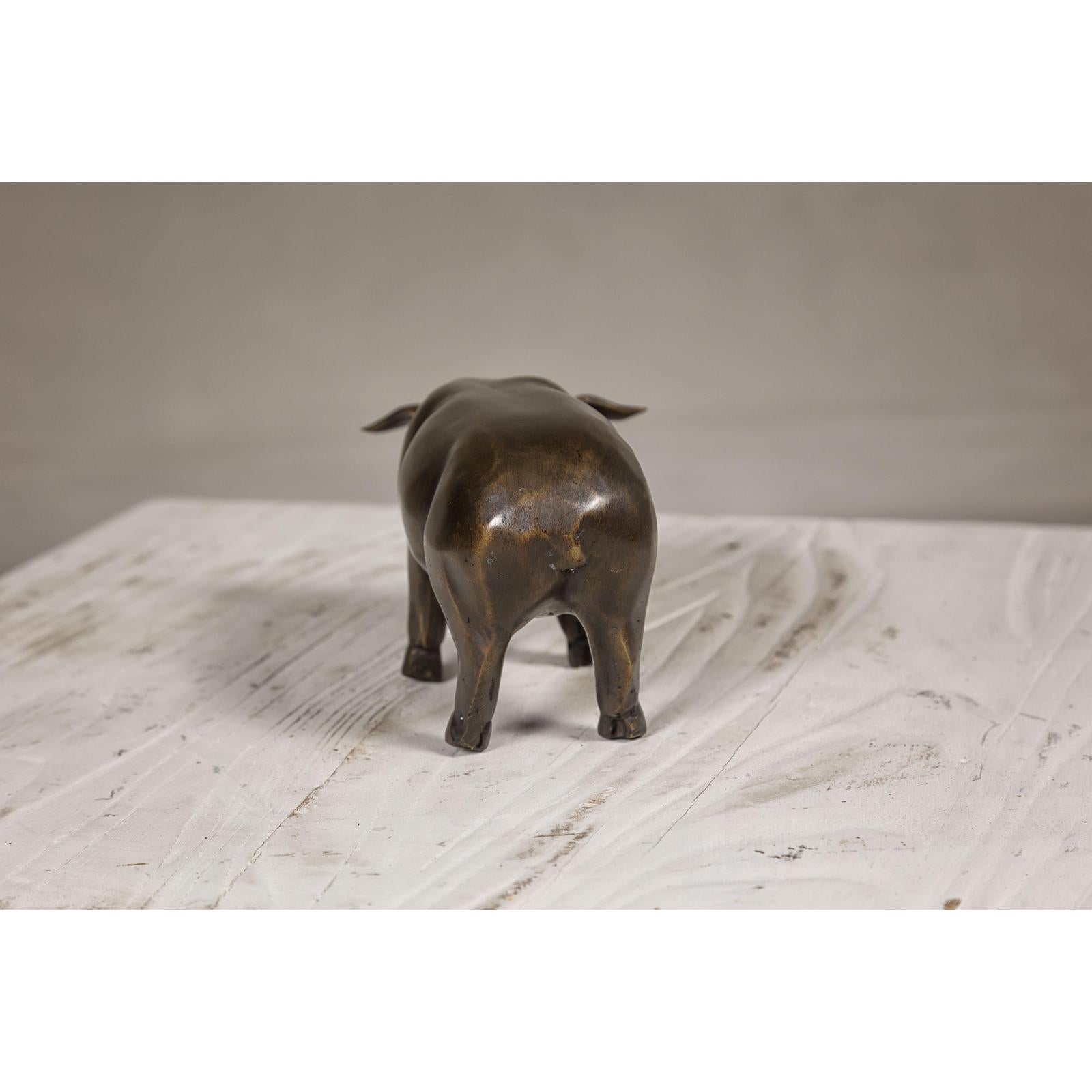 Small Bronze Pig Statue from the Randolph Rose Collection