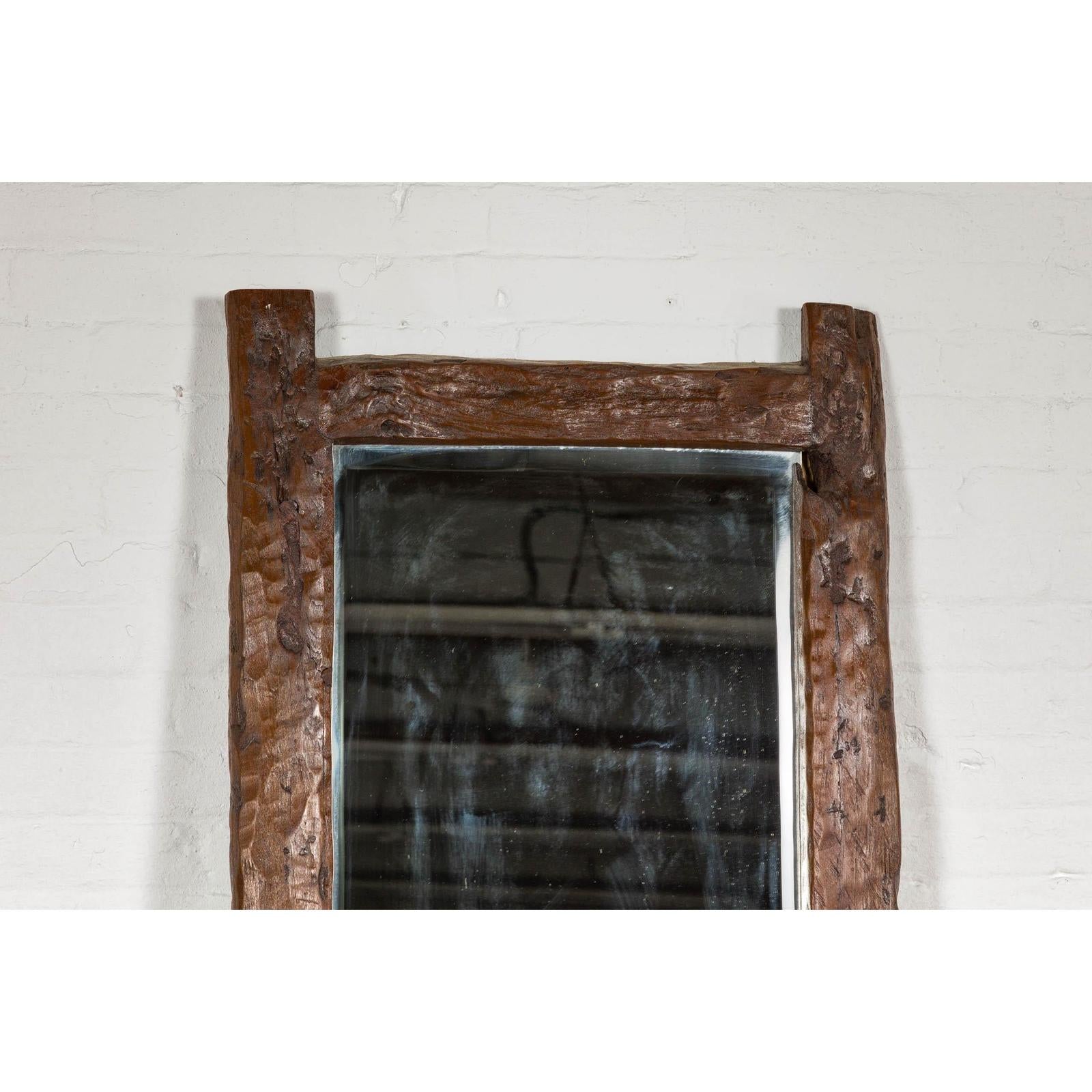 Antique Country Style Driftwood Made into Full Length Mirror, Rustic Character