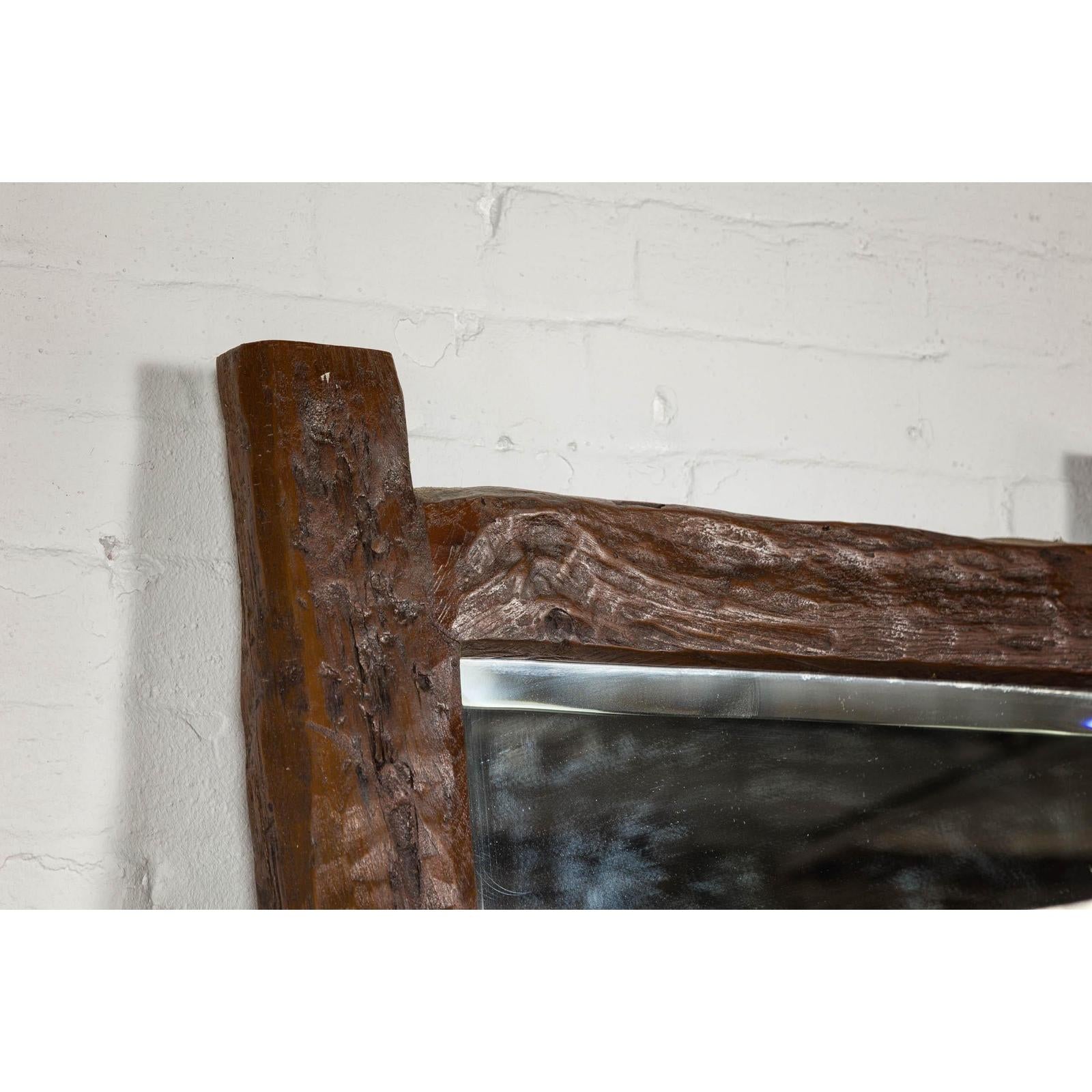 Antique Country Style Driftwood Made into Full Length Mirror, Rustic Character