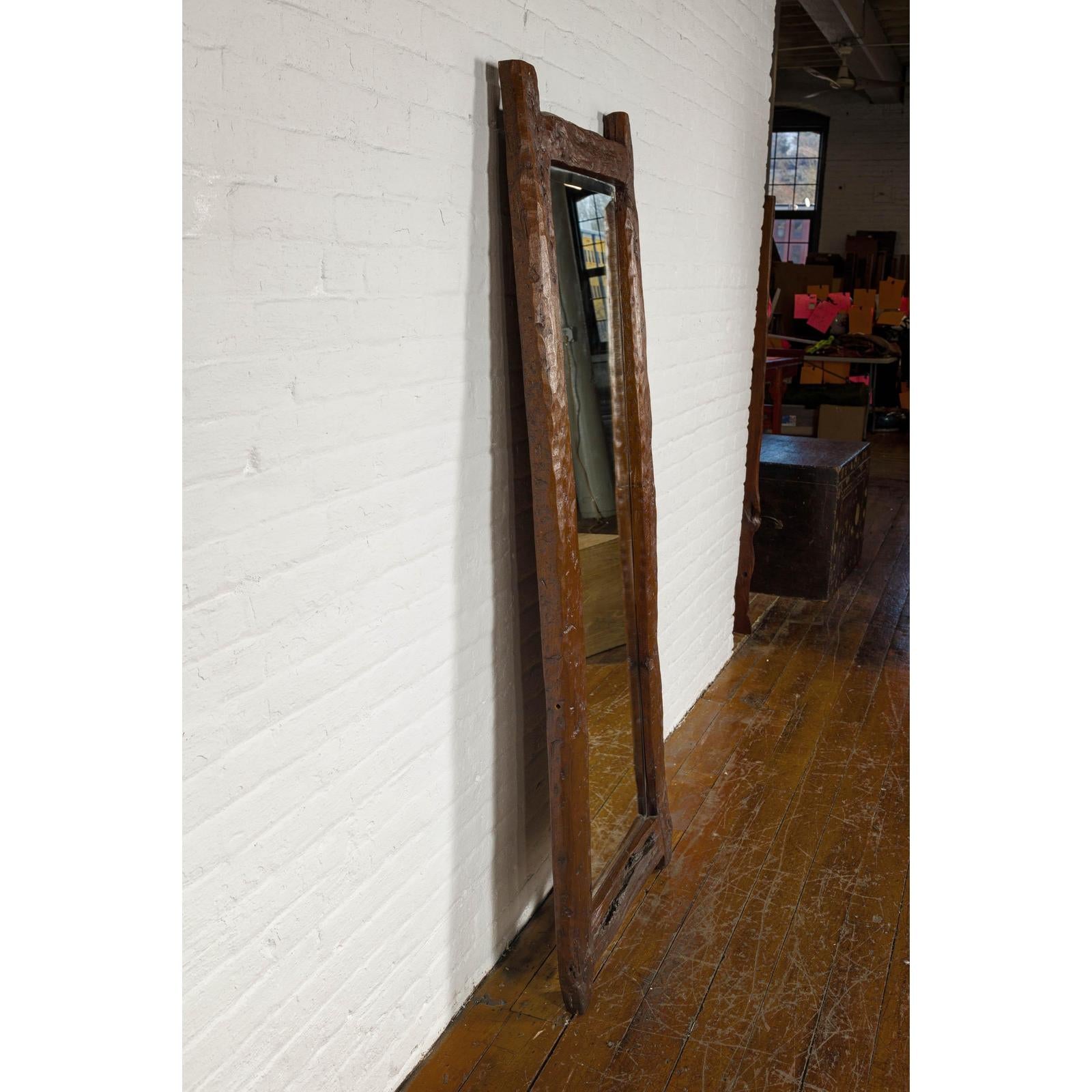 Antique Country Style Driftwood Made into Full Length Mirror, Rustic Character