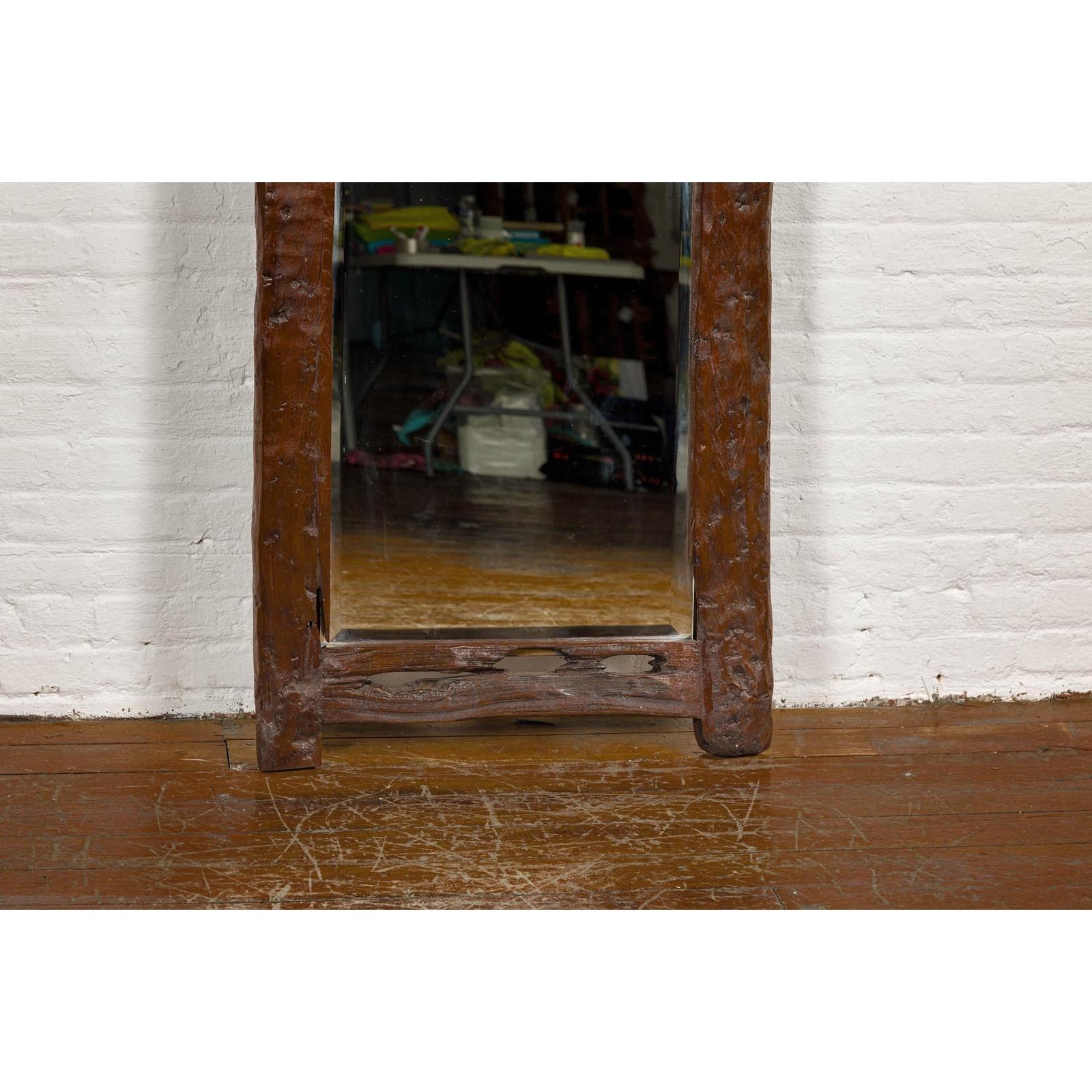 Antique Country Style Driftwood Made into Full Length Mirror, Rustic Character