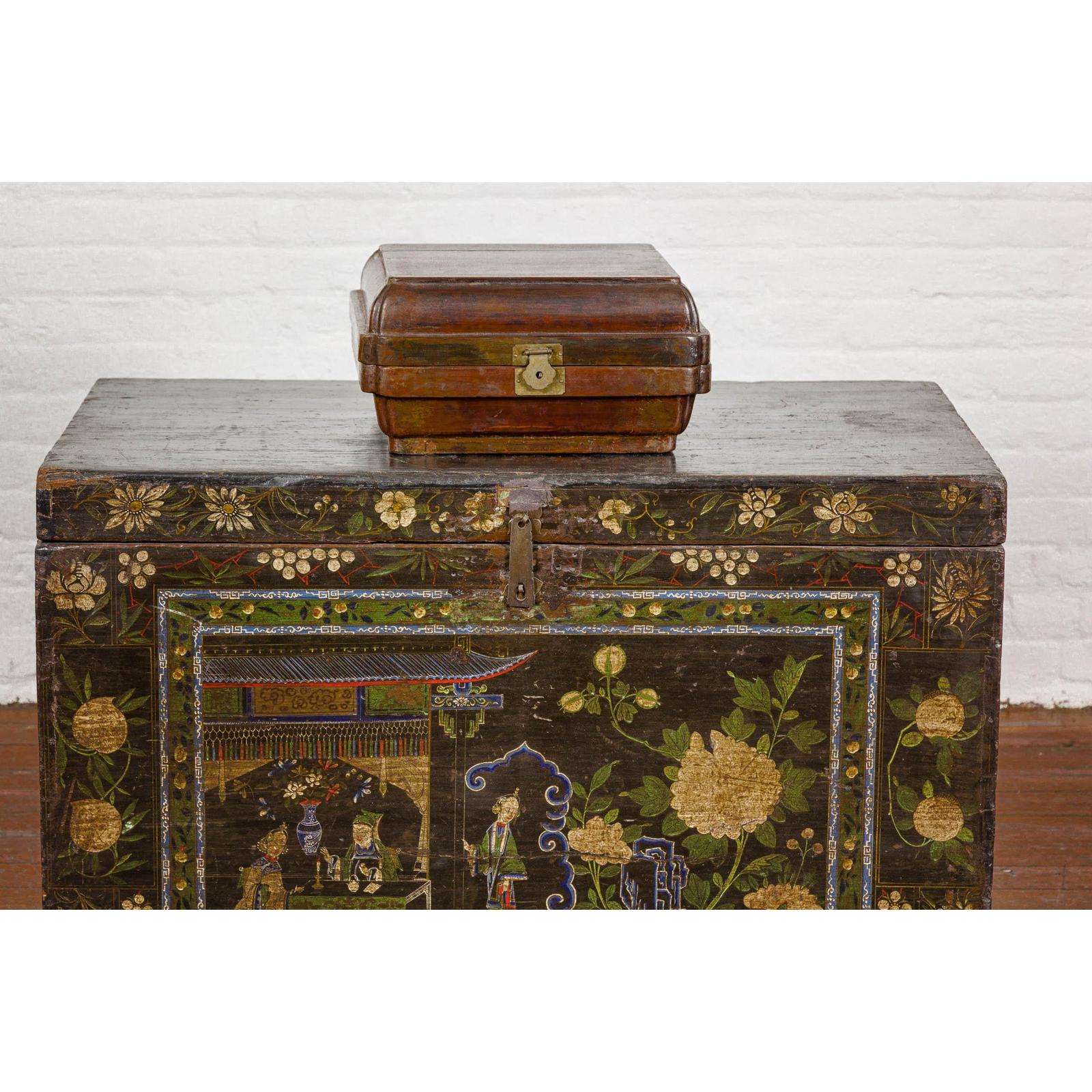 Qing Dynasty Hinged Box with Brass Hardware
