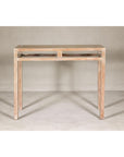 Console Table with Beaded Rope Motif & Whitewash Finish
