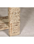 2Test Title- Mughal Style Whitewash Console Table with Carved Apron and Lower Shelf (Copy)-11. Asian & Chinese Furniture, Art, Antiques, Vintage Home Décor for sale at FEA Home