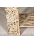 2Test Title- Mughal Style Whitewash Console Table with Carved Apron and Lower Shelf (Copy)-10. Asian & Chinese Furniture, Art, Antiques, Vintage Home Décor for sale at FEA Home