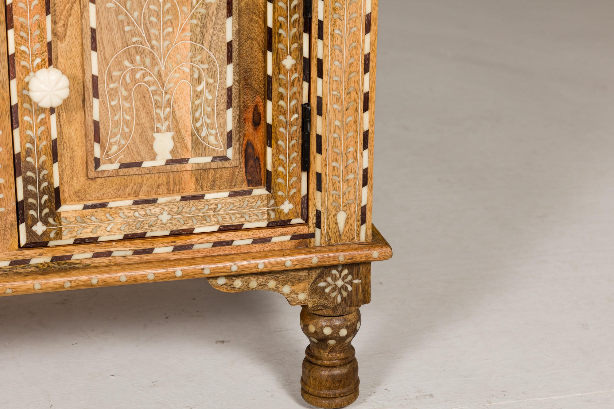 Anglo Style Mango Wood Buffet with Geometric Bone Inlay-31. Asian &amp; Chinese Furniture, Art, Antiques, Vintage Home Décor for sale at FEA Home