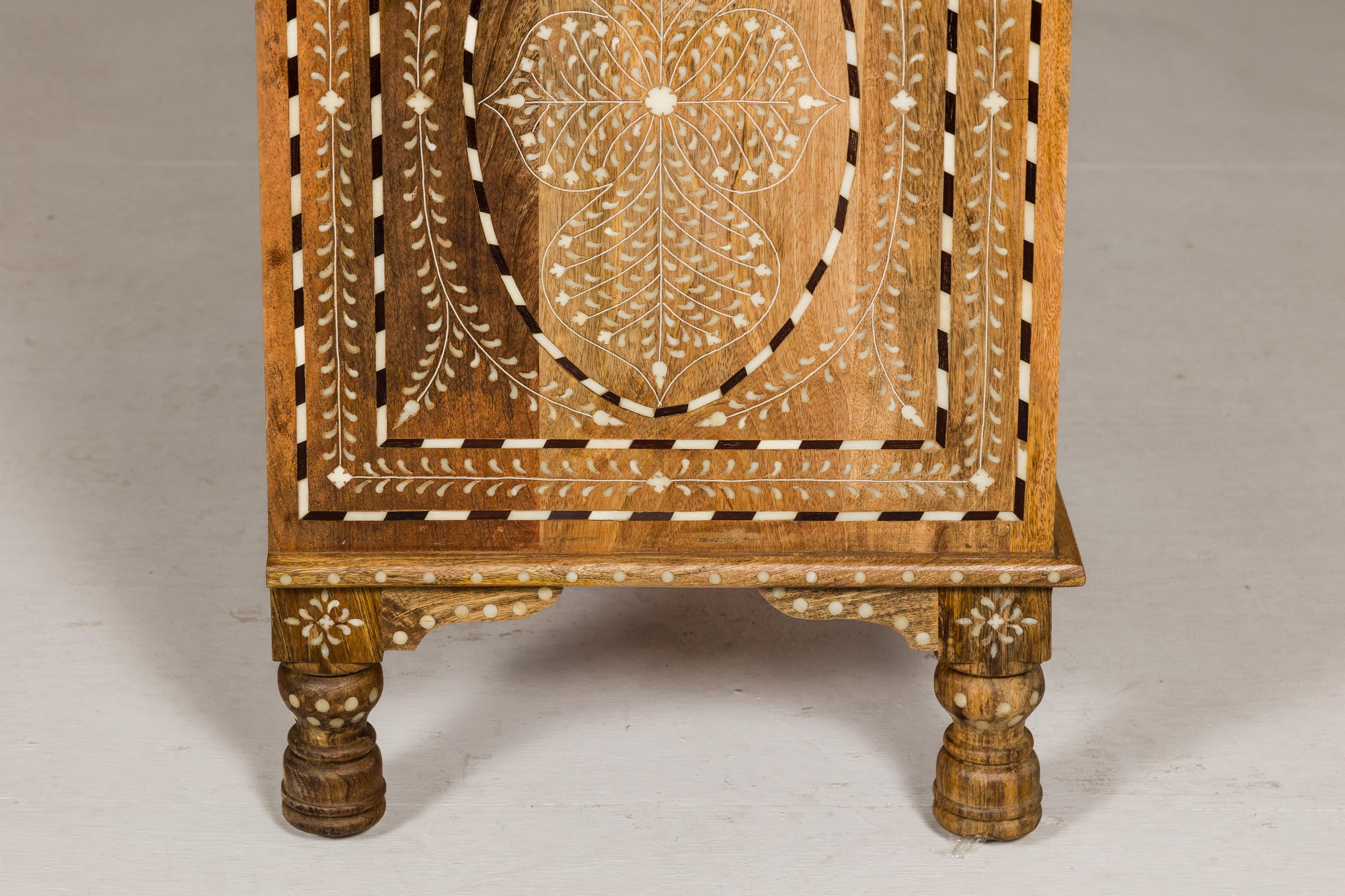 Anglo Style Mango Wood Buffet with Geometric Bone Inlay-37. Asian &amp; Chinese Furniture, Art, Antiques, Vintage Home Décor for sale at FEA Home