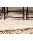 Set of Five Small Size Dark Rosewood Nesting Tables with Humpback Stretchers