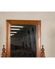 Late 19th Century Dutch Colonial Hardwood Cheval Mirror with Carved Details