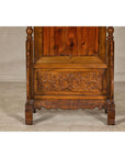 Late 19th Century Dutch Colonial Hardwood Cheval Mirror with Carved Details