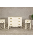 Provincial Style West Michigan Company Cream Dresser and Nightstands Set
