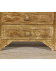 Pair of Distressed Vintage Nightstands with Subtle Brown and Green Patina