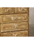Pair of Distressed Vintage Nightstands with Subtle Brown and Green Patina