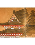 Meiji Six-Panel Folding Screen with Courtly Landscape and Pavilion-14. Asian & Chinese Furniture, Art, Antiques, Vintage Home Décor for sale at FEA Home